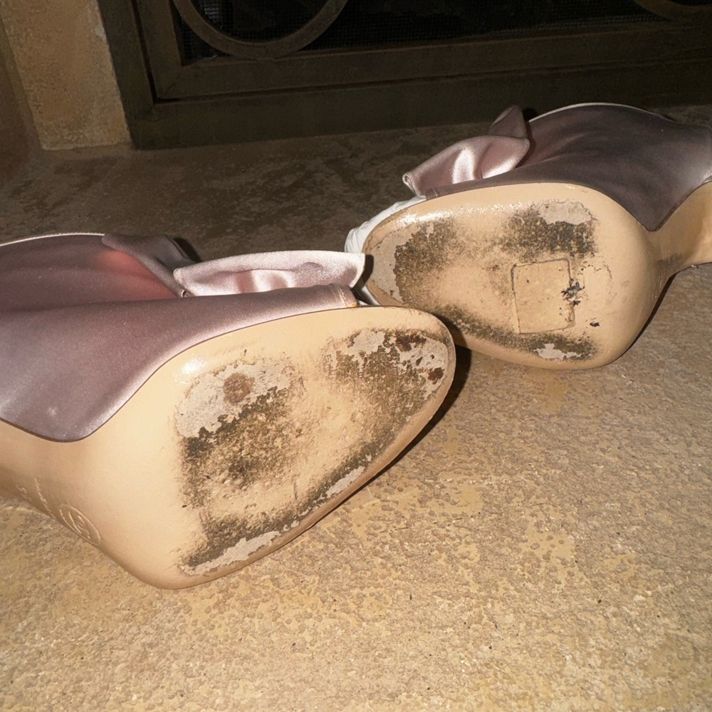 Vintage Chanel Pink Satin Bow Ankle Boots - Picture 8 of 11